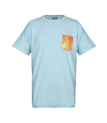 Polera Sixsixone Geo Pocket Tee Egg Blue