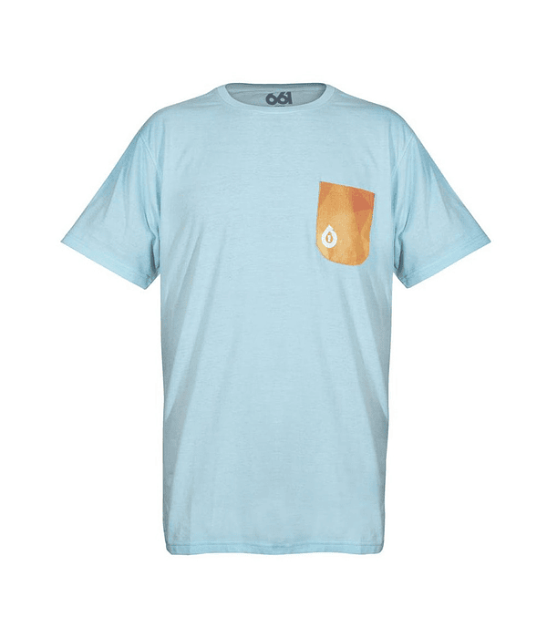 Polera Sixsixone Geo Pocket Tee Egg Blue