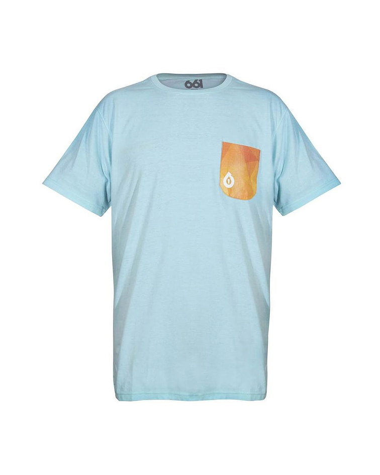 Polera Sixsixone Geo Pocket Tee Egg Blue