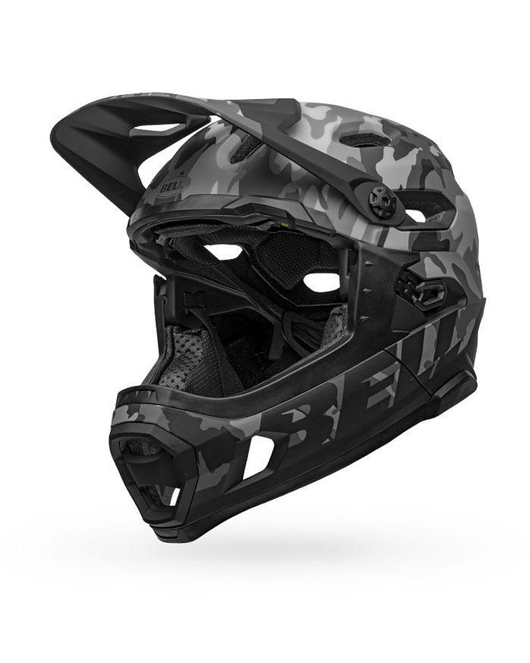 CASCO BICICLETA BELL SUPER DH MIPS - FLEX SPHERICAL M/G BLK CAM