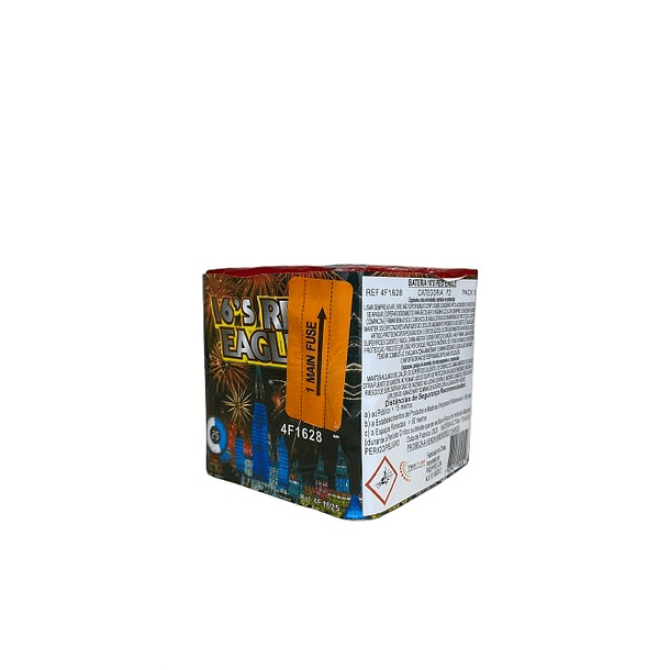 Bateria Fogo de Artificio 16 Disparos Vermelha 