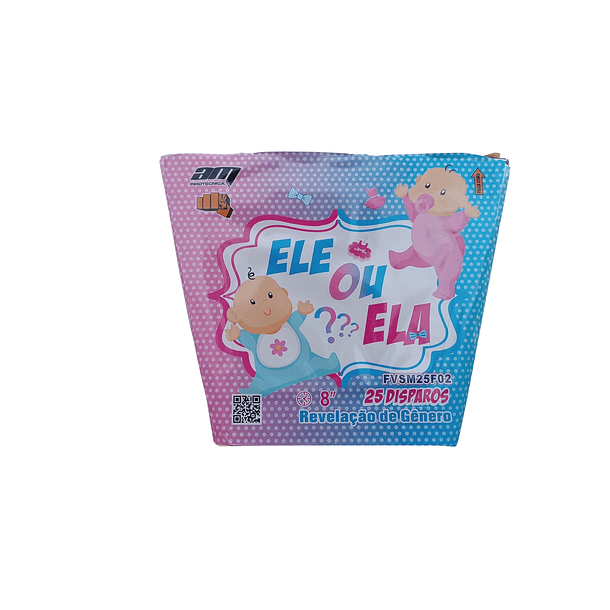 Bateria Revelação de Género (25 disparos)- ROSA/AZUL 