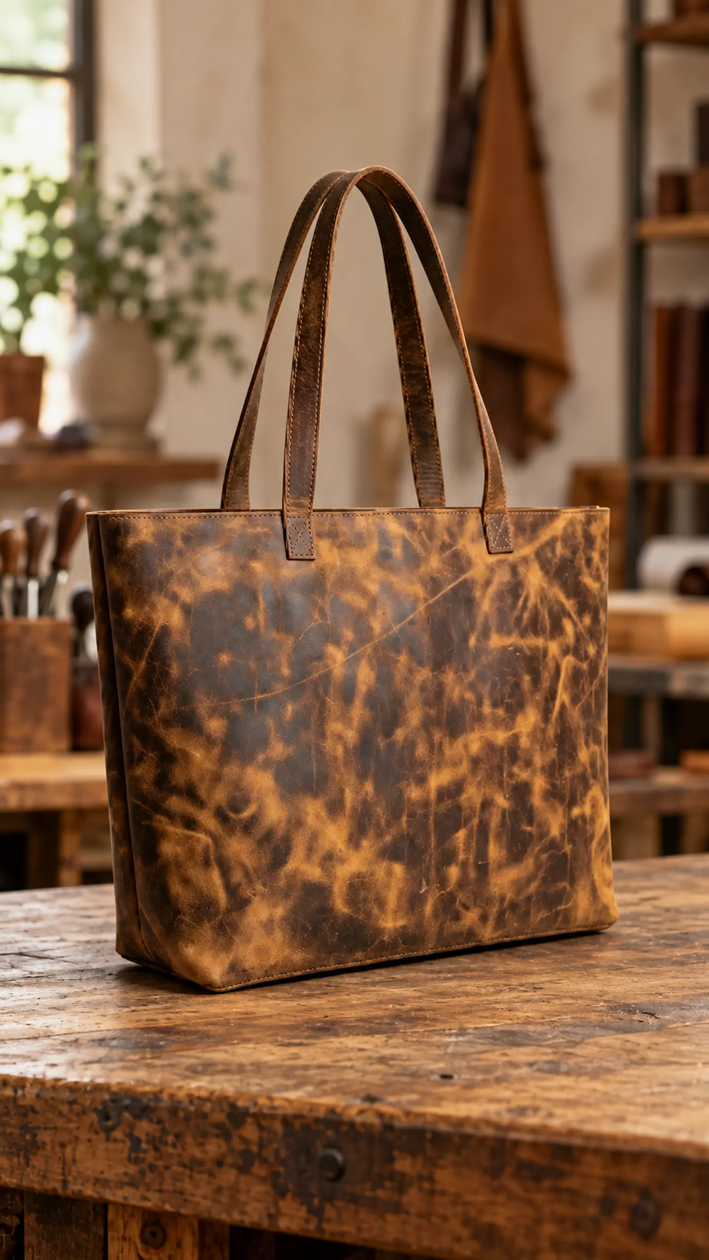 Cartera Tote Grande de Cuero 2