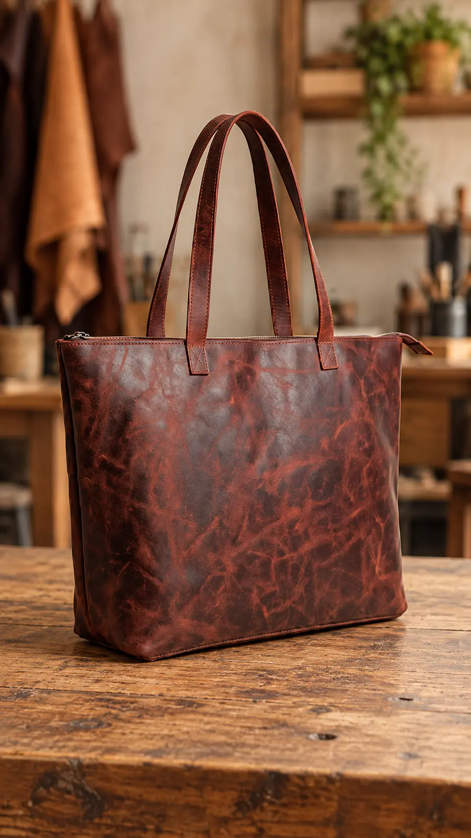 Cartera Tote Grande de Cuero 3