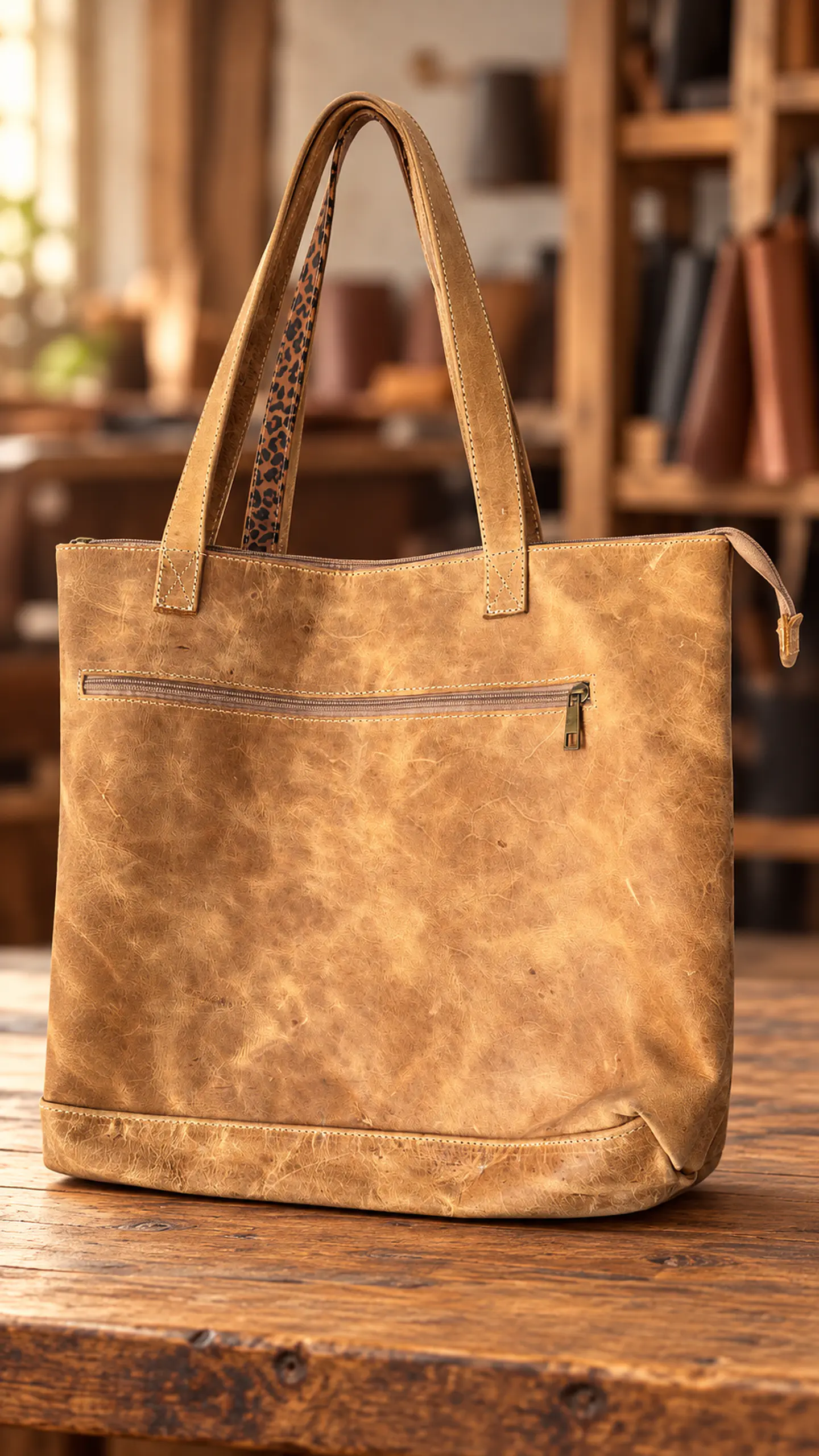 Cartera Tote Mediana de Cuero 2
