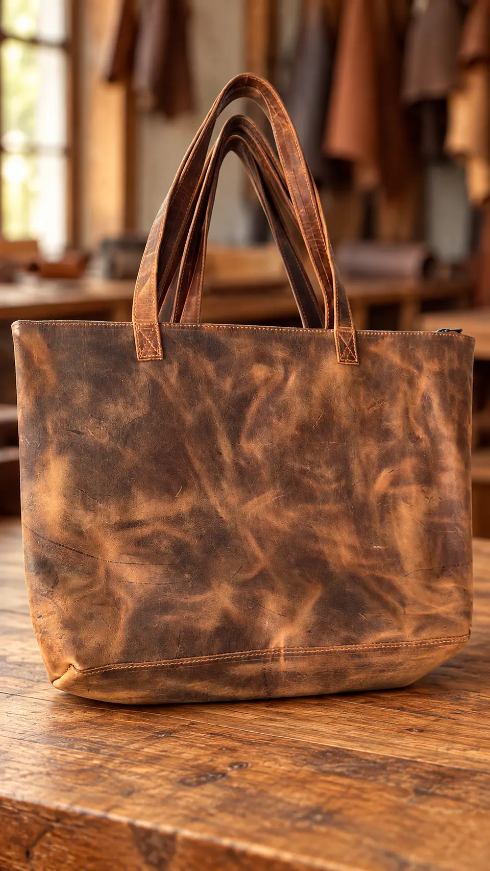 Cartera Tote Mediana de Cuero 4