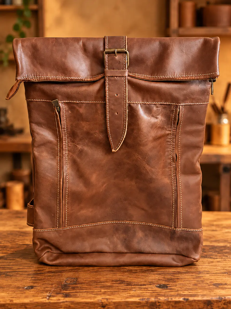 Mochila de Viaje de Cuero 1