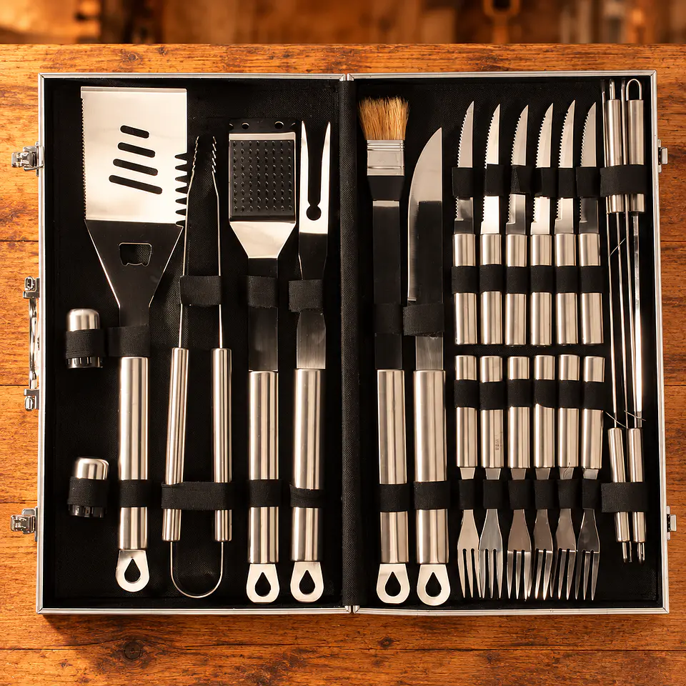 Deluxe BBQ Set Metálico de 24 Piezas 3