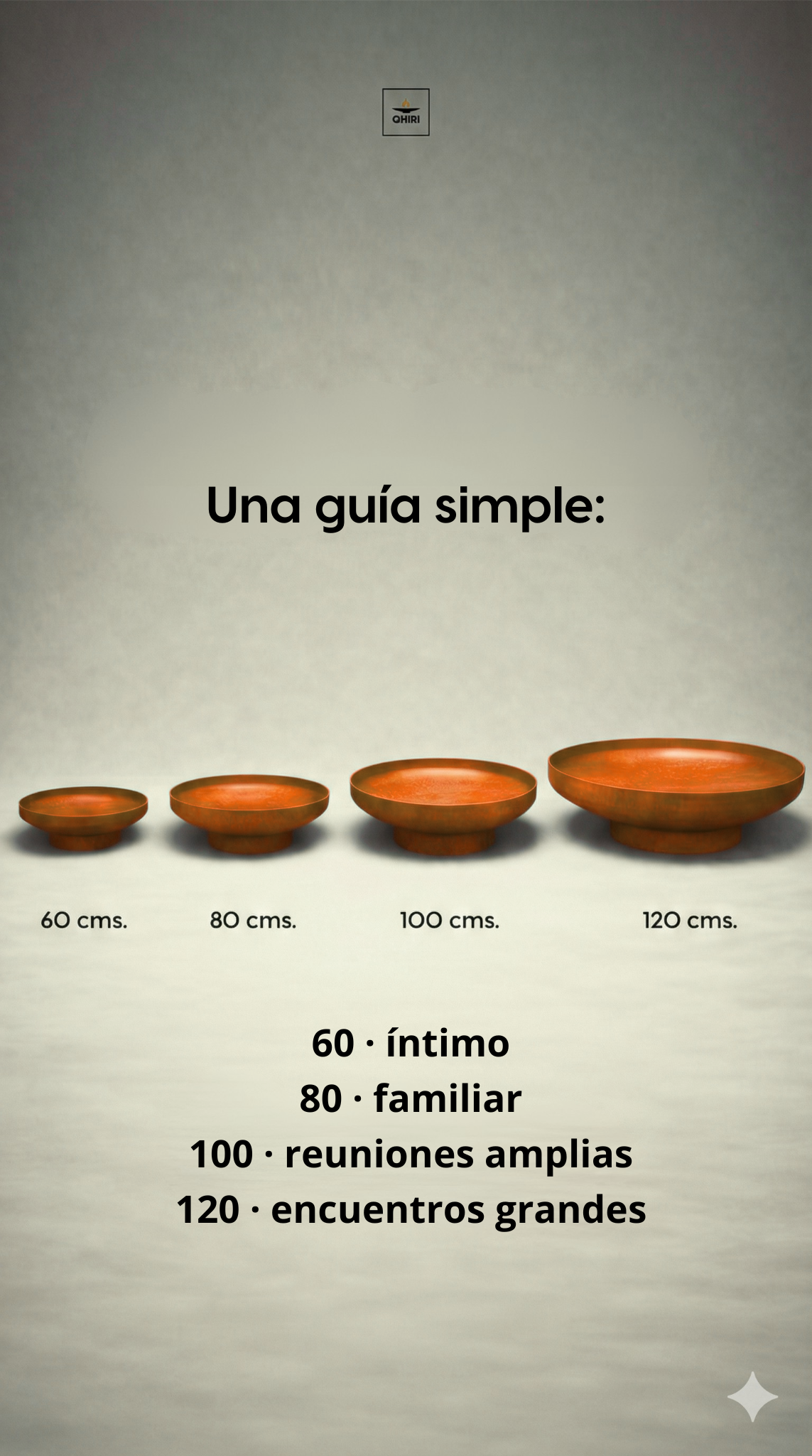 Fogones de acero corten QHIRI 