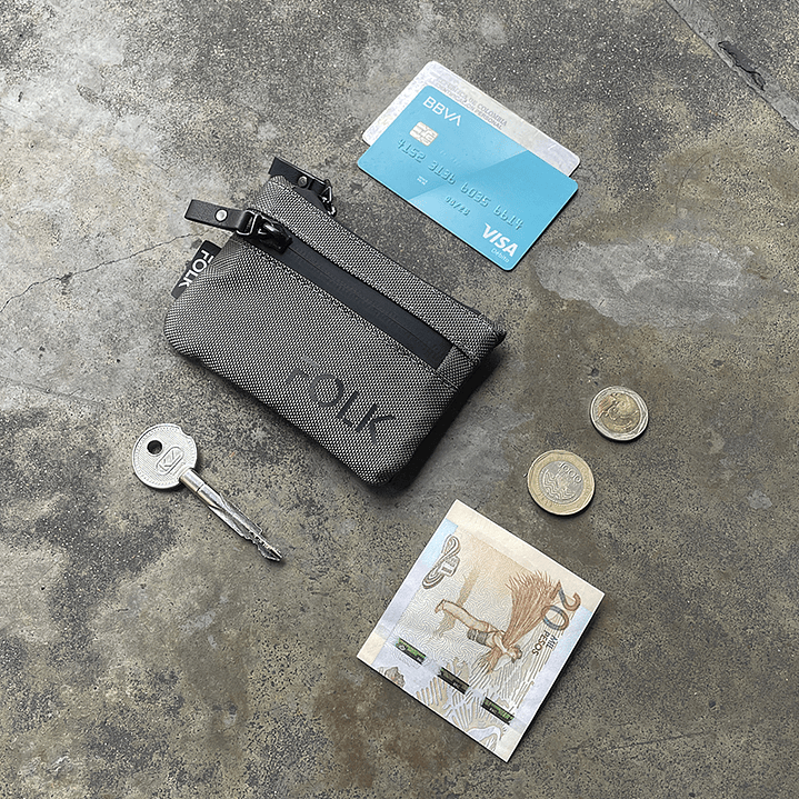 MINI WALLET SOLID GRIS 1