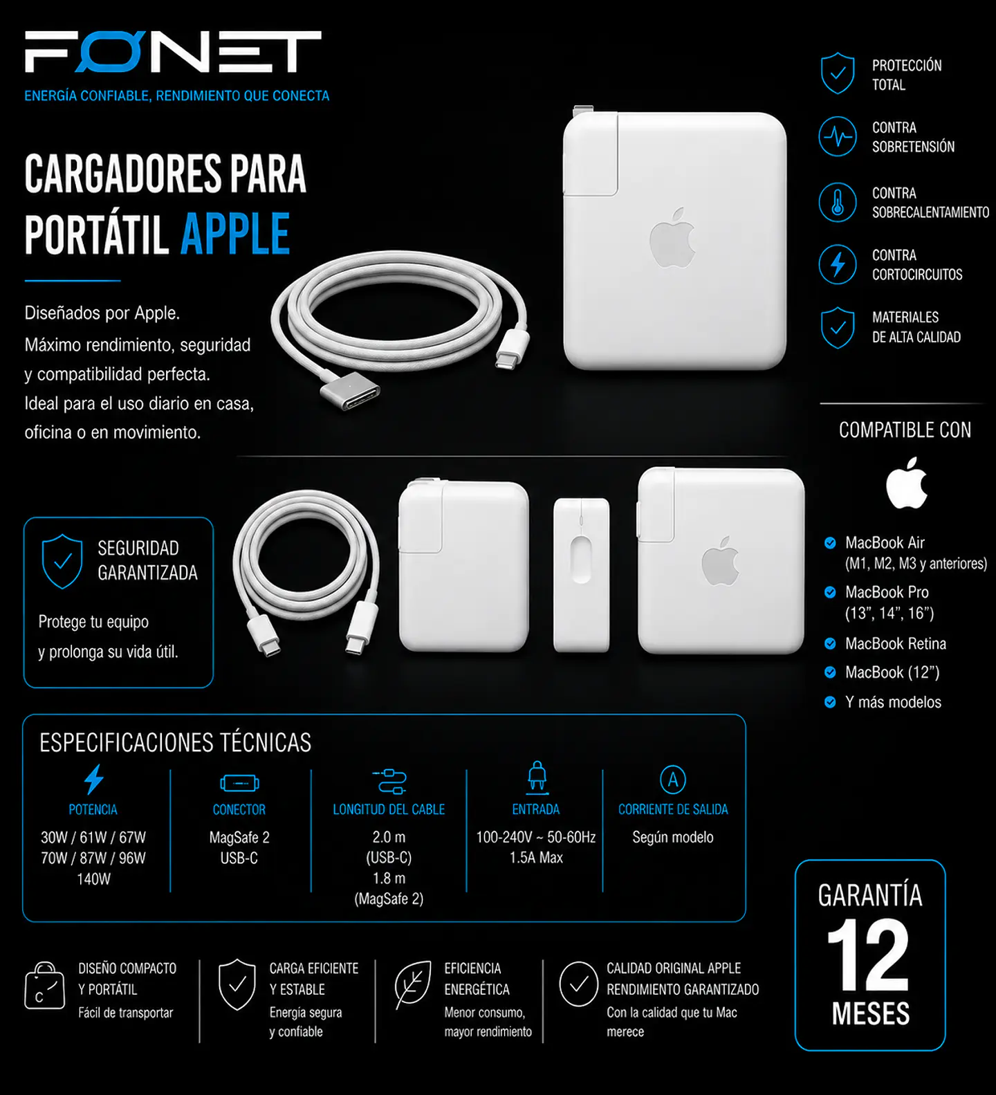 Cargador para portatil Apple 1