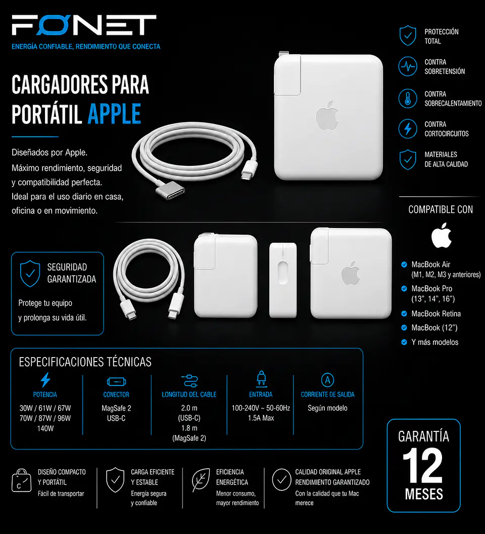 Cargador para portatil Apple 1