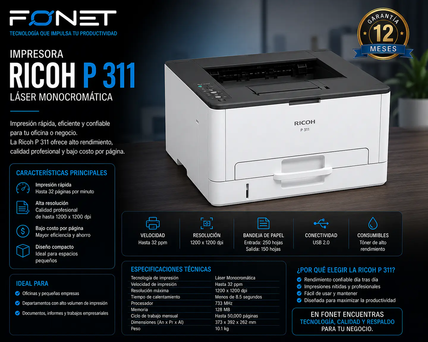 Impresora Ricoh P311 1