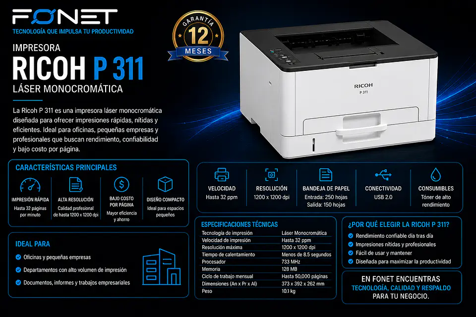 Impresora Ricoh P311 2
