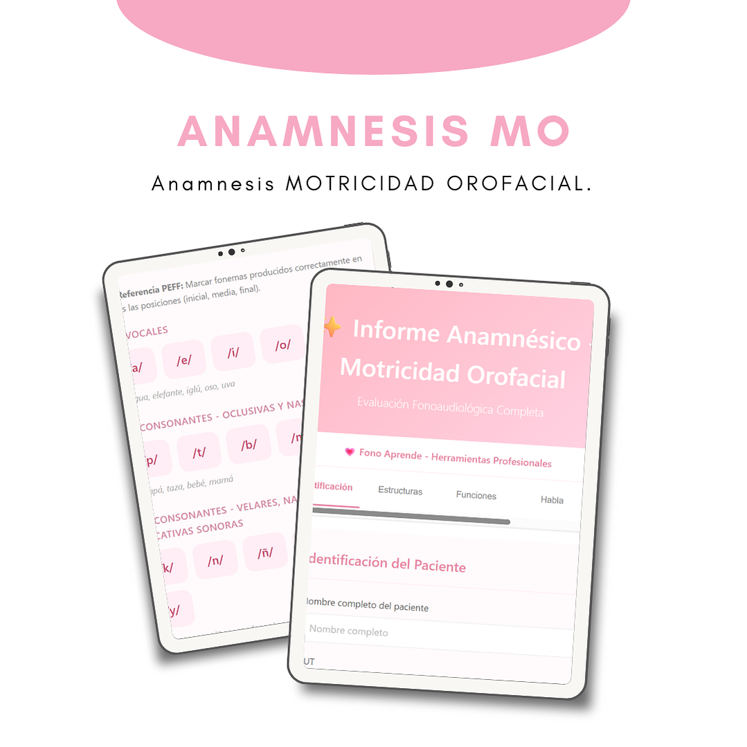 Anamnesis Print & GO! Motricidad Orofacial ✨ 1