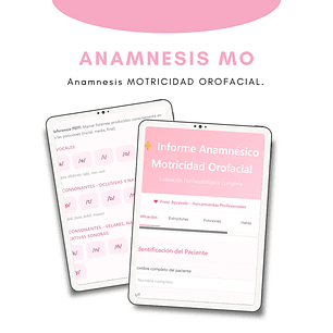 Anamnesis Print & GO! Motricidad Orofacial ✨