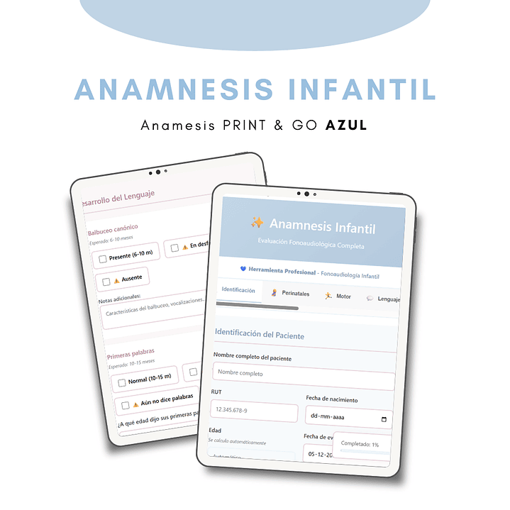 Anamnesis Print & GO Azul celeste + 🎁 BONUS de regalo  1