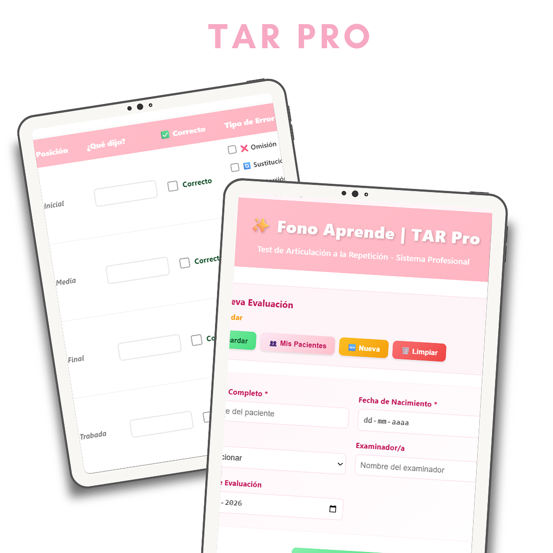 TAR PRO (Test de articulación a repetición) 1