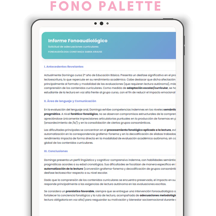Fono Palette  🎨 Plantilla Informes y Certificados 1