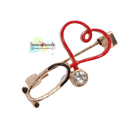 Broche fonendo corazón 1