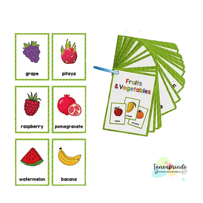 Tarjetas - Frutas en inglés 1