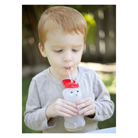 Kit de botella con forma de oso de ARK para beber con pajita 4