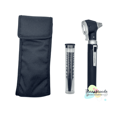 Otoscopio clínico de fibra óptica con luz led más 10 conos 1