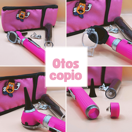 Otoscopio clínico de fibra óptica con luz led más 10 conos 4