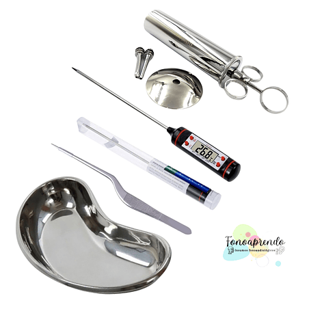 Kit lavado de oído n° 2, acero inoxidable.  1