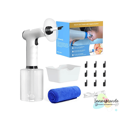 Kit botella - lavado de oído eléctrico con otoscopio inalámbrico 1