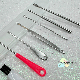 Set curetas acero inoxidable - 6 piezas 