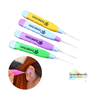 Cureta otológica con luz