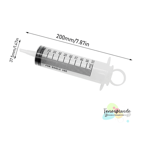 Jeringa lavado oído 100 ml desechable plástico  2