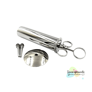 Jeringa lavado de oídos 100 cc - acero inoxidable. 