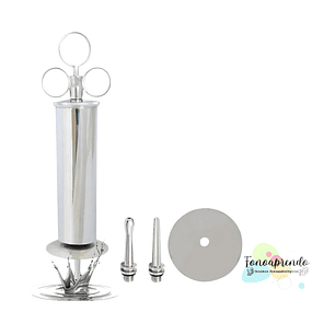 Jeringa lavado de oídos 100 cc - acero inoxidable. 