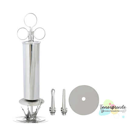 Jeringa lavado de oídos 100 cc - acero inoxidable.  2