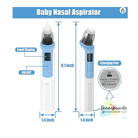 Aspirador Nasal eléctrico para niños(as) eléctrico.  2