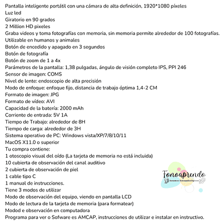 Otoscopio con Pantalla LCD 3