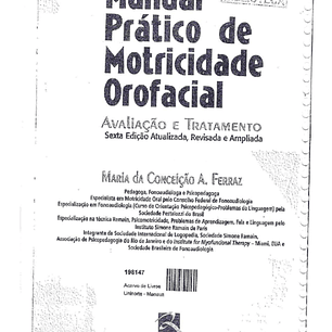 Manual practico de motricidade orofacial, PDF.