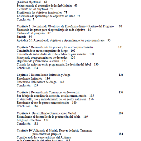 Modelo Denver inicio temprano para infantes con Autismo, PDF. 4