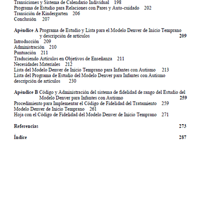 Modelo Denver inicio temprano para infantes con Autismo, PDF. 5