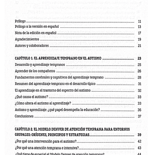 El modelo Denver de atención temprana en la educacuón infantil, PDF.