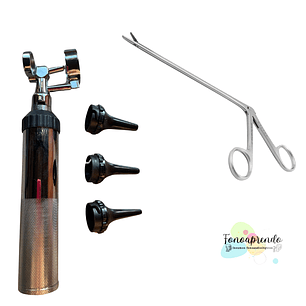 Otoscopio para extraer cuerpos extraños más pinza de hatrmann