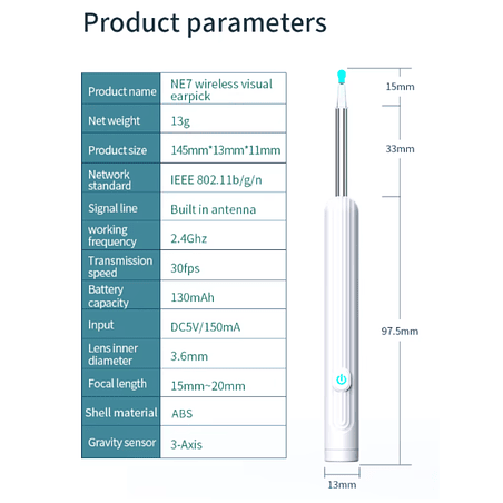 Otoscopio inalámbrico NE - Genérico 4