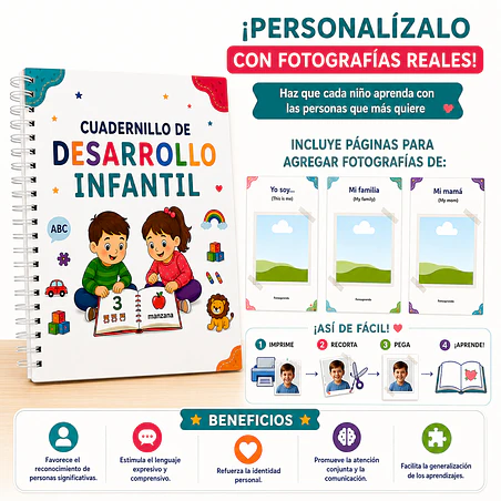 Cuadernillo de Desarrollo Infantil | Más de 150 actividades ilustradas | 18 meses a 5 años - Impreso 2