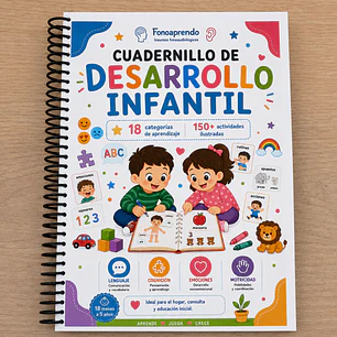 Cuadernillo de Desarrollo Infantil | Más de 150 actividades ilustradas | 18 meses a 5 años - Impreso