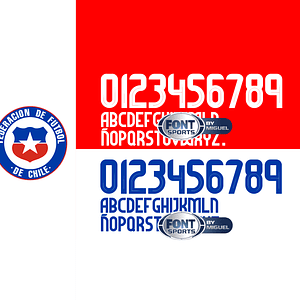 Tipografía Selección chilena 2025 