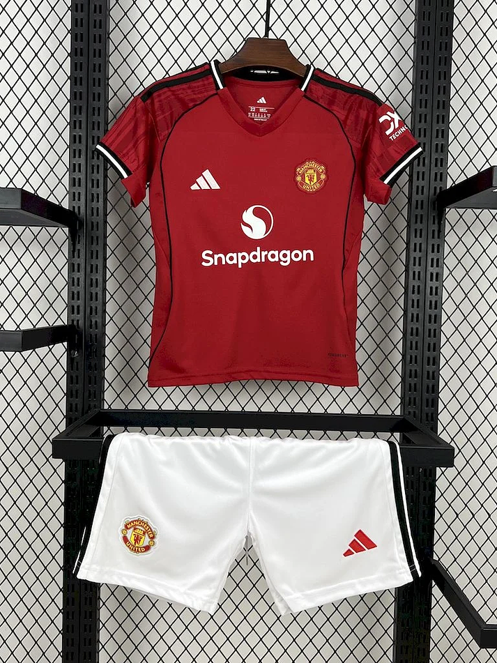 Man United Principal Equipamento Crianca 2025-2026 1