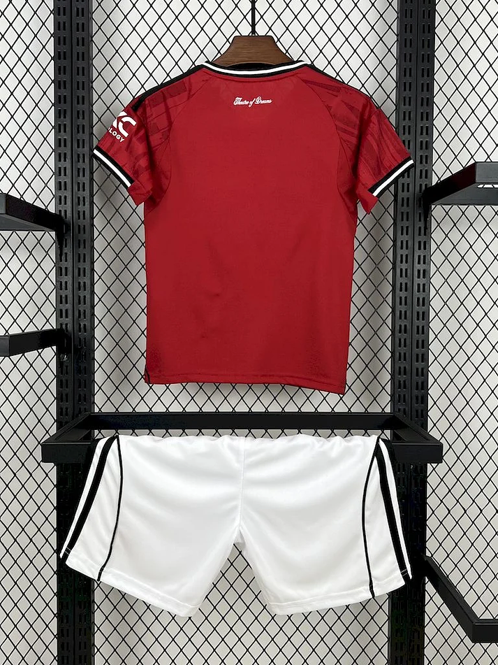 Man United Principal Equipamento Crianca 2025-2026 9