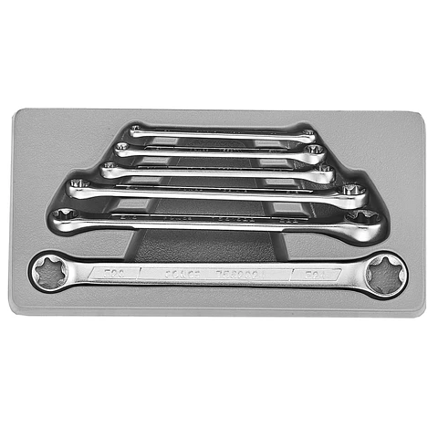 JUEGO LLAVES CORONA TORX ACODADA E6-E24 (5065)